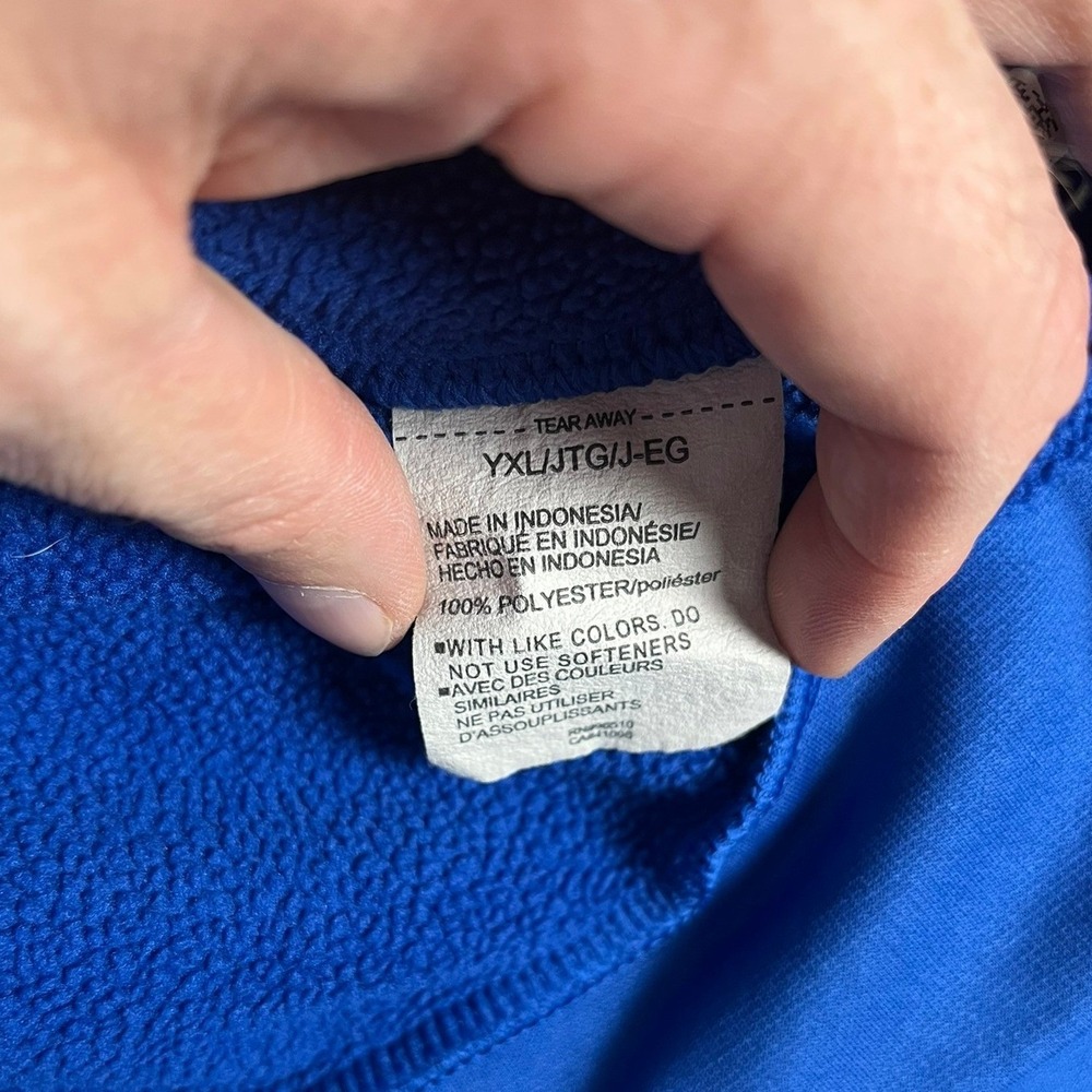Under Armour Pullover Youth YXL Loose Fit Royal Blue Quarter-Zip Athletic EUC - Picture 3 of 10